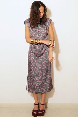 Vestido midi hombreras