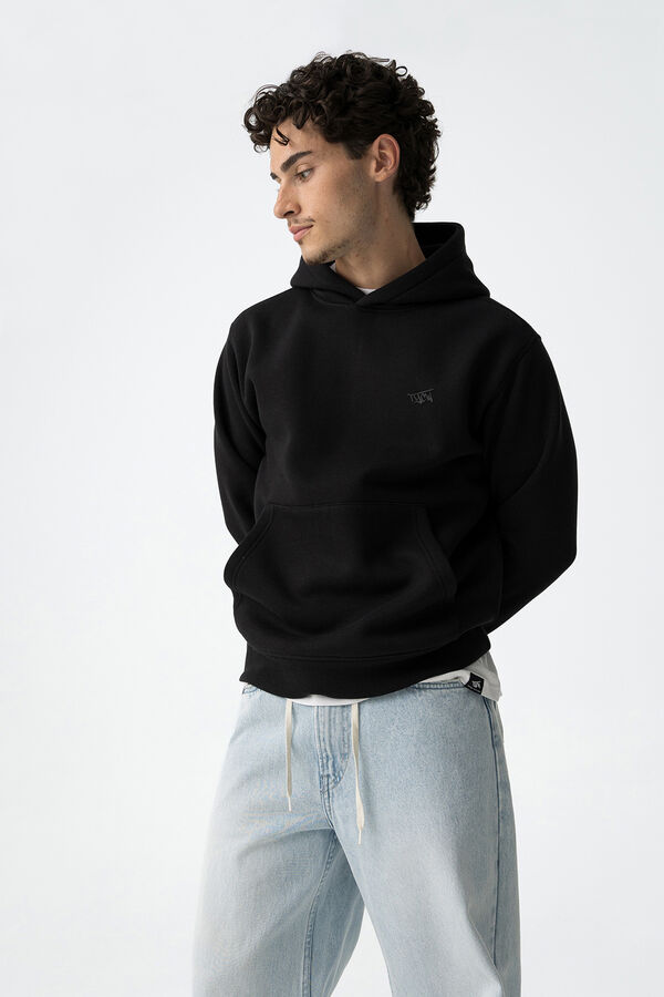 Tiffosi Young Hoodie b&aacute;sico negro