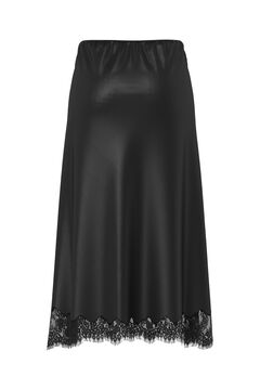Pieces Falda midi satinada encaje