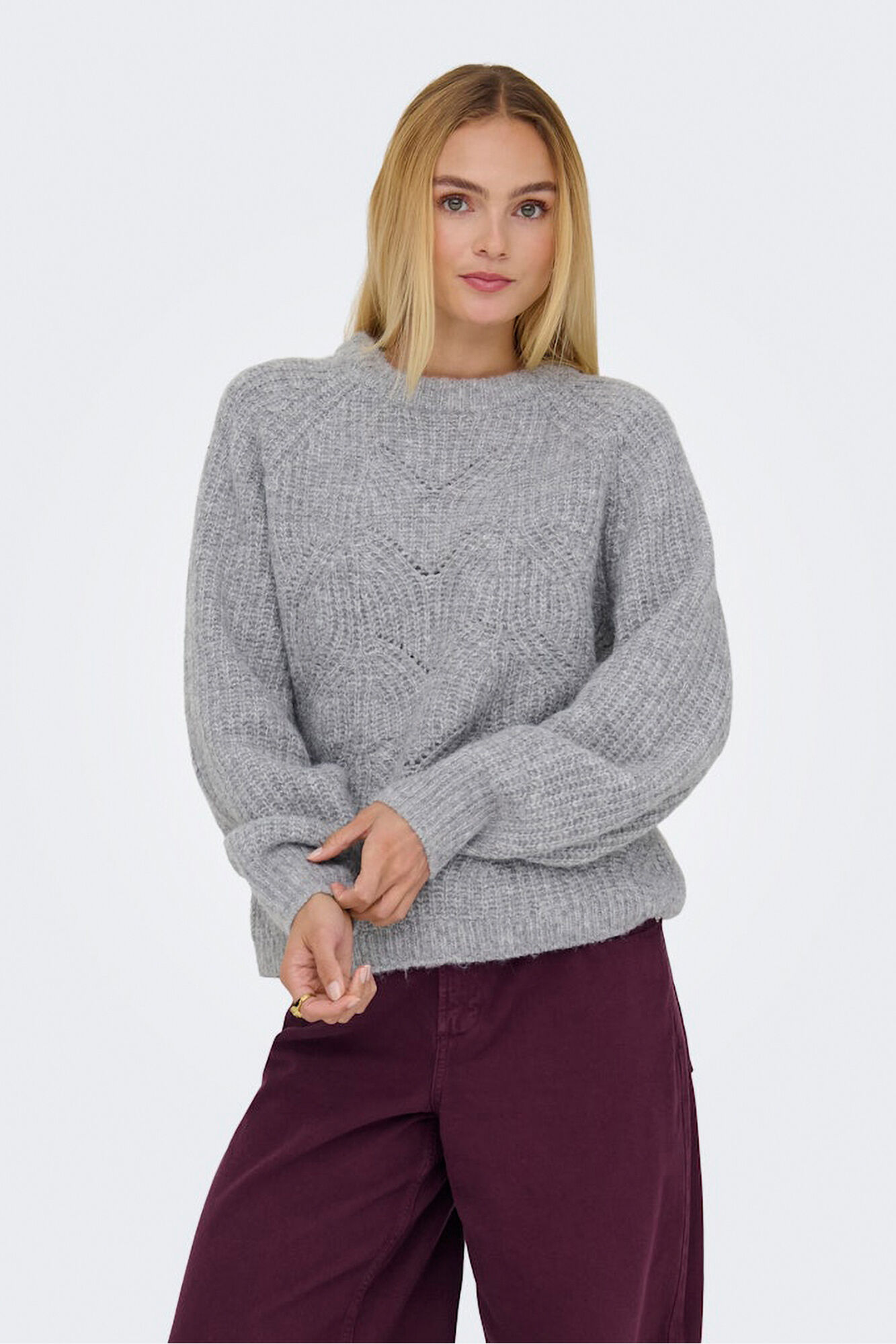 Only Jersey estructura cuello redondo