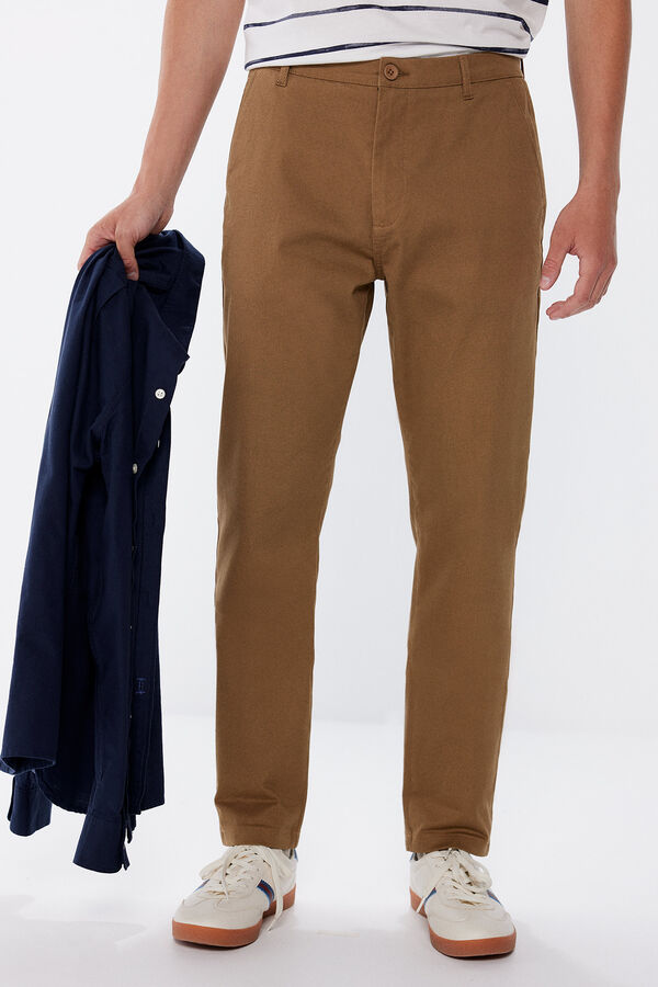 Springfield Pantalon chino slim fit beige