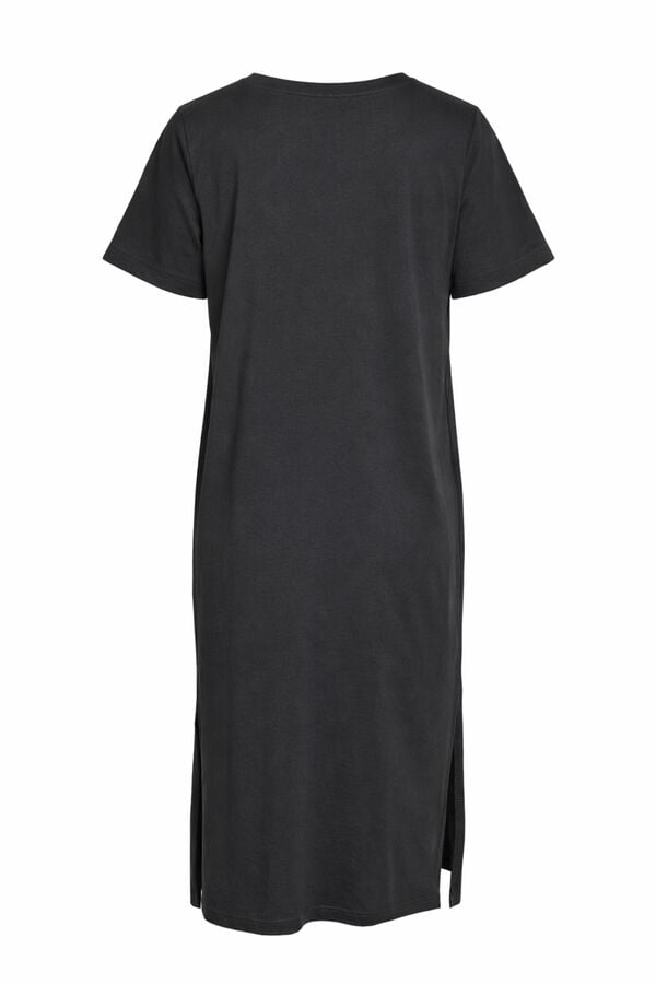 Noisy May Printed midi dress grey