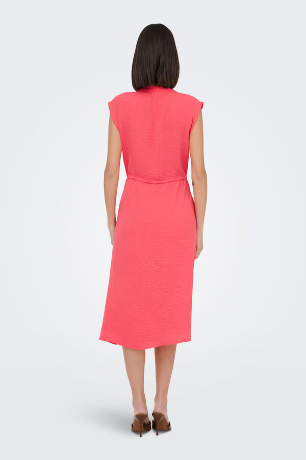 JDY Vestido midi fluido rosa