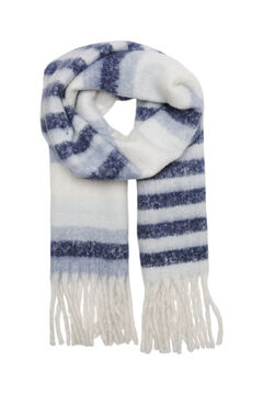 Springfield Fringed scarf bluish