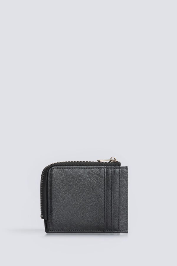 Springfield Black faux leather card holder purse black