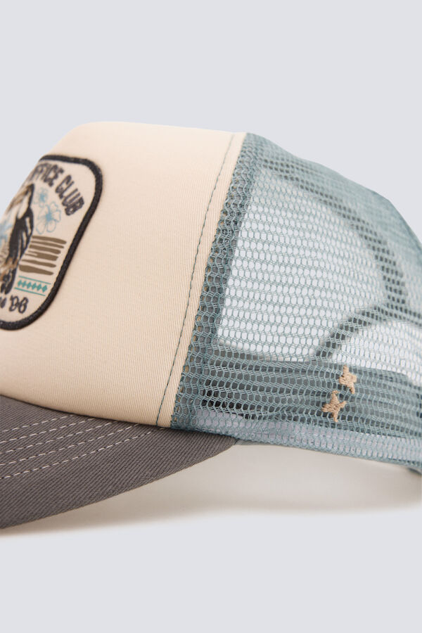 Springfield Bonnet trucker &agrave; visi&egrave;re contrastante gris