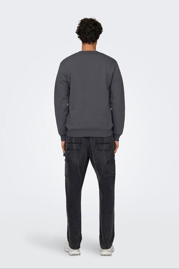 Only & Sons Sudadera cuello redondo gris