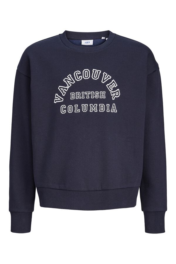 Jack & Jones Girl Print round neck sweatshirt blue