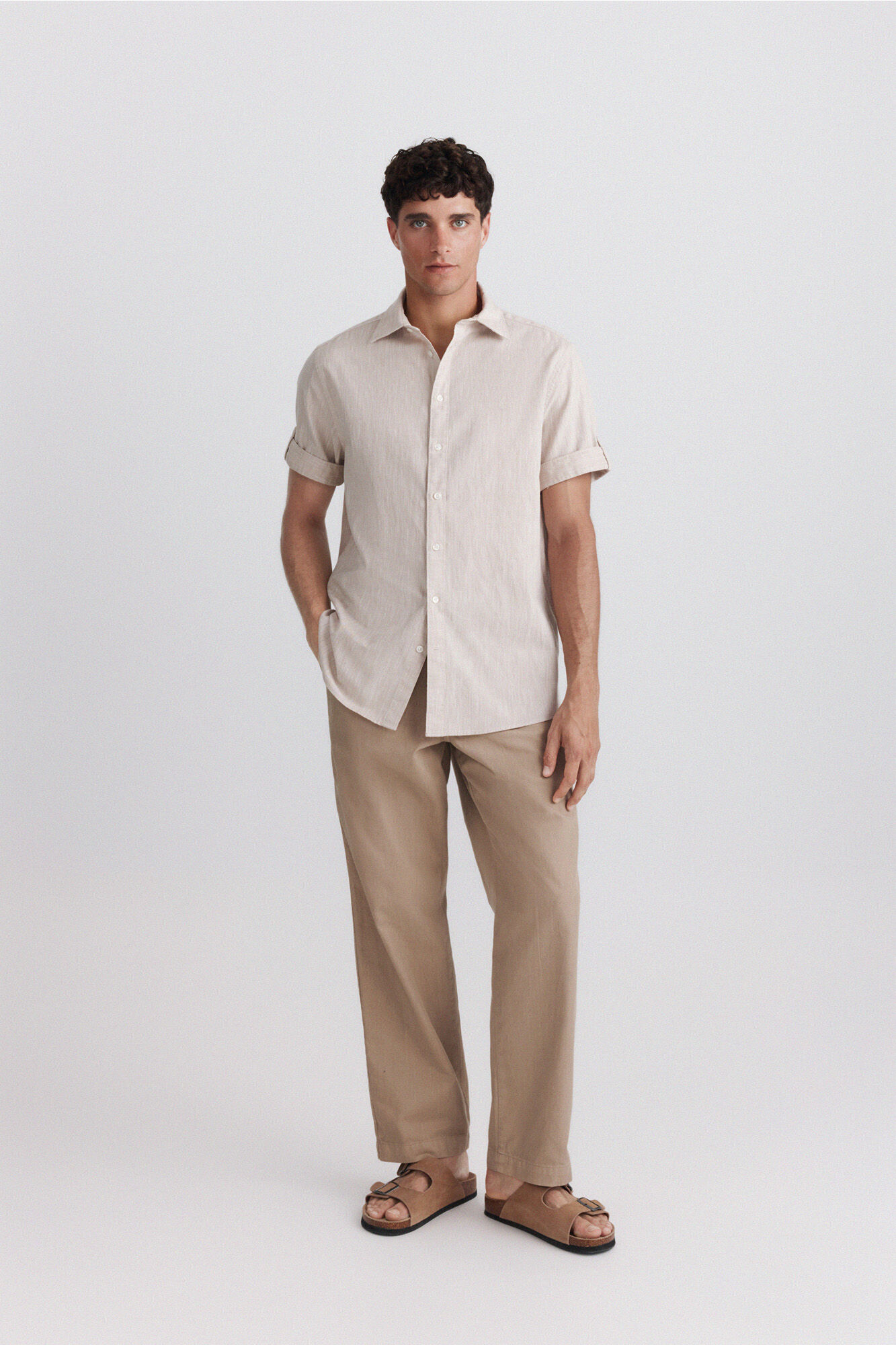 Springfield Short sleeve turn-up shirt