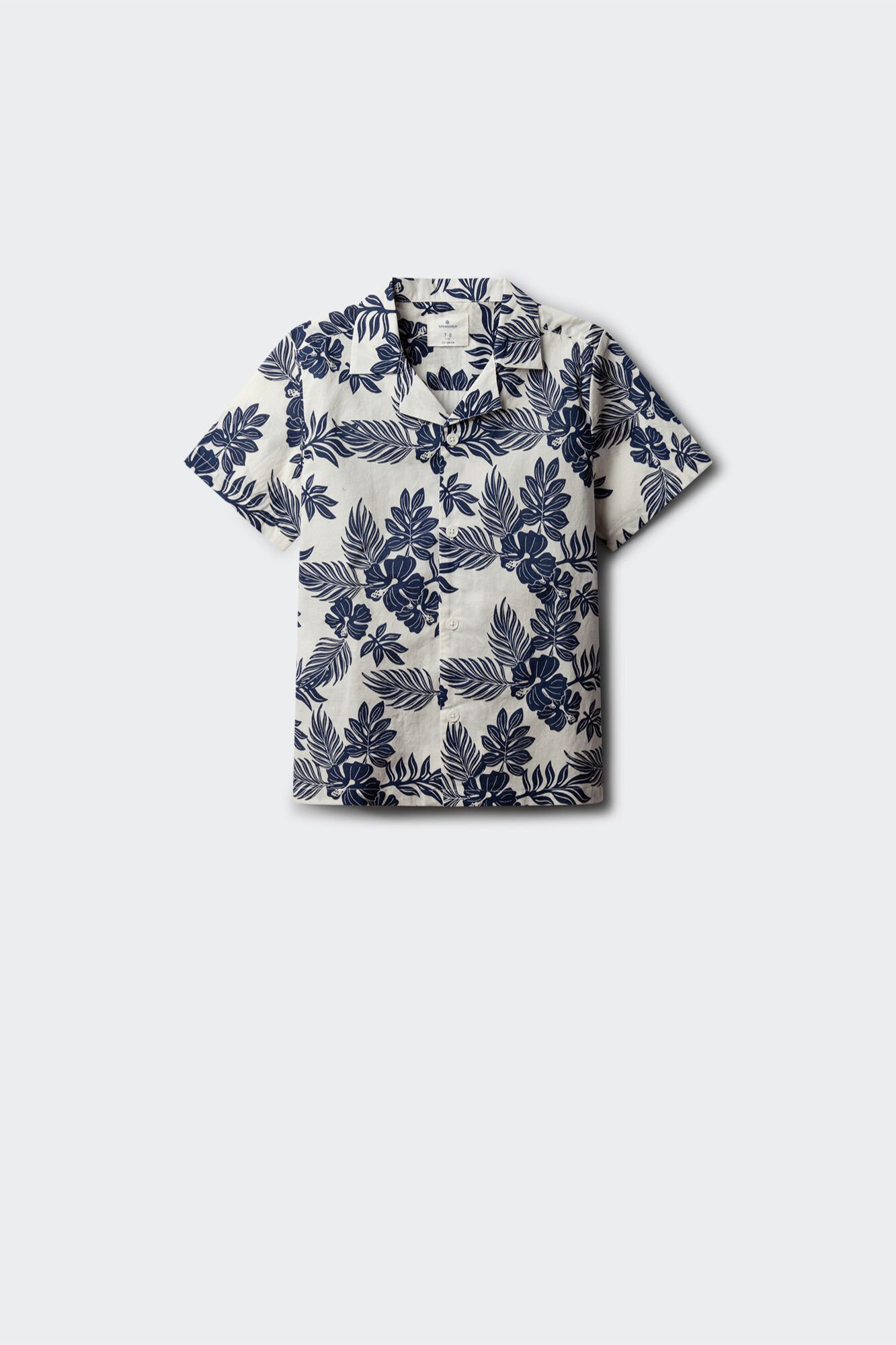 Springfield Kids Camisa de manga curta com flores azul para menino