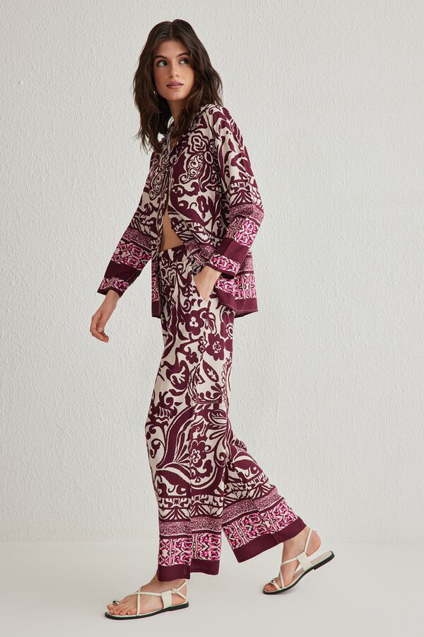 Trendyol Conjunto estampado fluido rosa