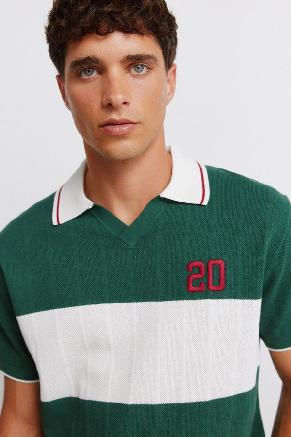 Springfield Polo desportivo com contraste verde