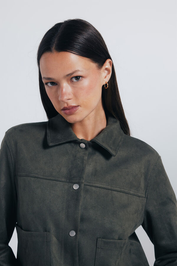 Springfield Suede pocket jacket green