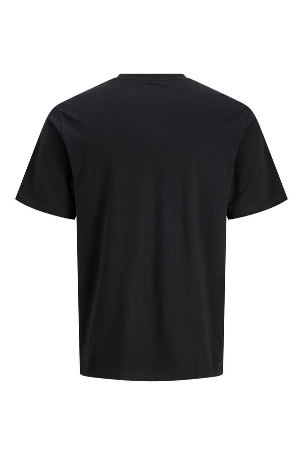 Jack & Jones PLUS Camiseta algod&oacute;n estampada negro