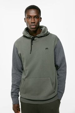 Springfield Colour block hoodie dark gray