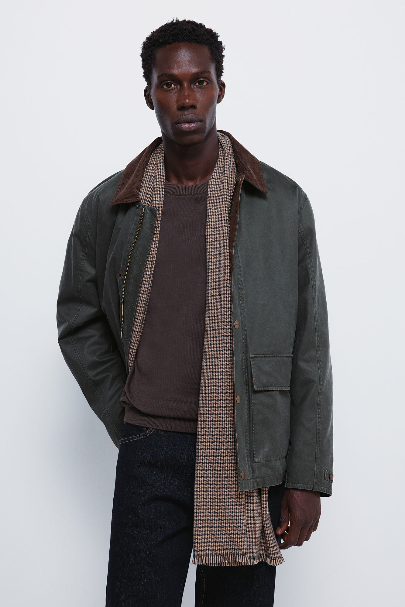 Springfield Kratka parka jakna sa somot kragna