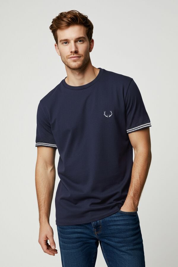 Trendyol Camiseta oversize manga corta azul