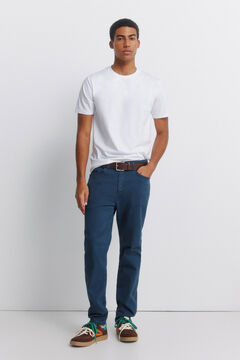 Springfield Washed 5-pocket slim fit trousers