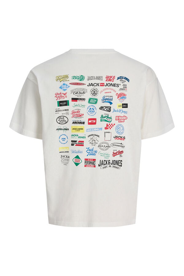 Jack & Jones Loose Fit T-Shirt mit Logo Wei&szlig;