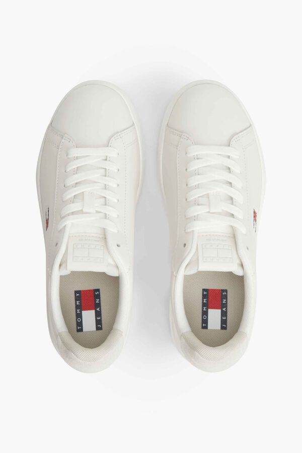 Tommy Jeans Flag trainers white