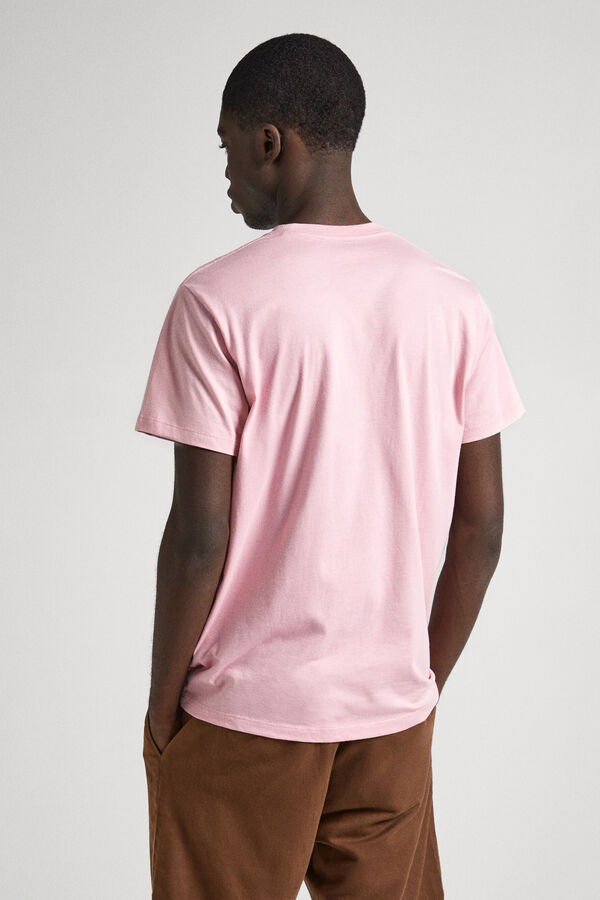 Springfield Basic-T-Shirt mit Logo pink