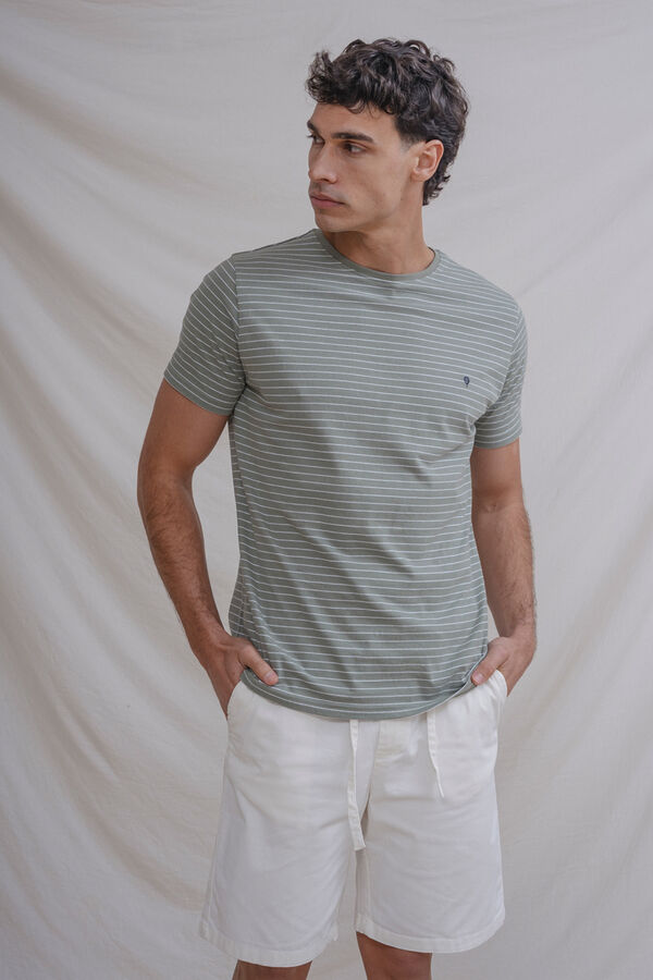 Celopman Camiseta rayas azul
