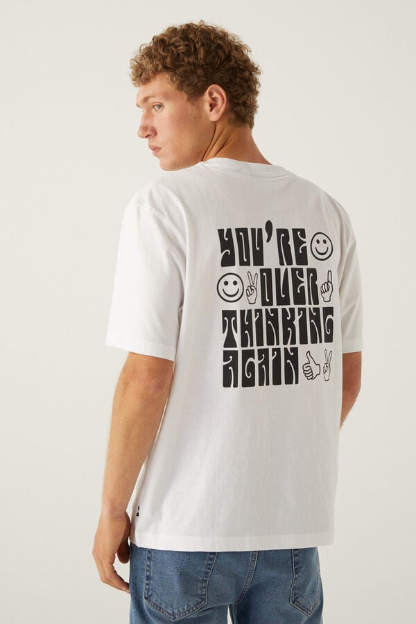 Springfield Camiseta overthinking blanco