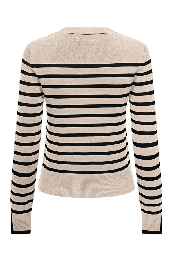 Only Pullover Streifen Wei&szlig;