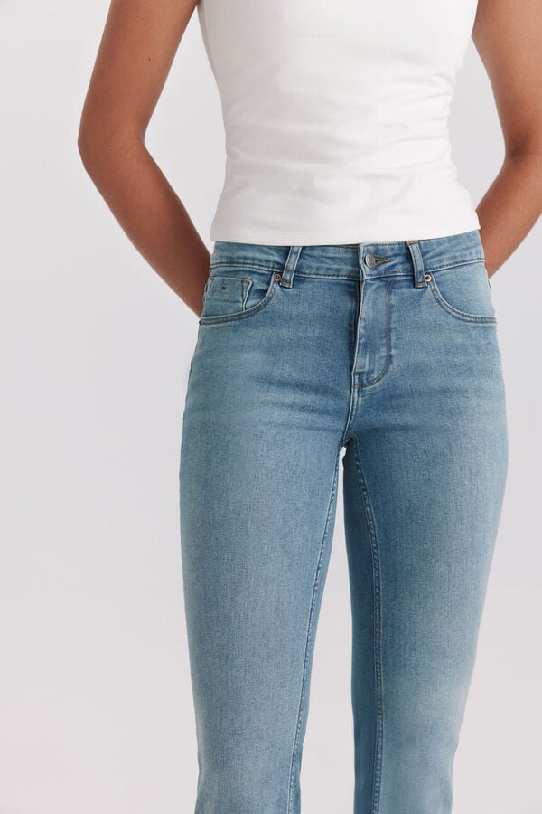 Springfield Jeans bootcut flare tiro bajo azul