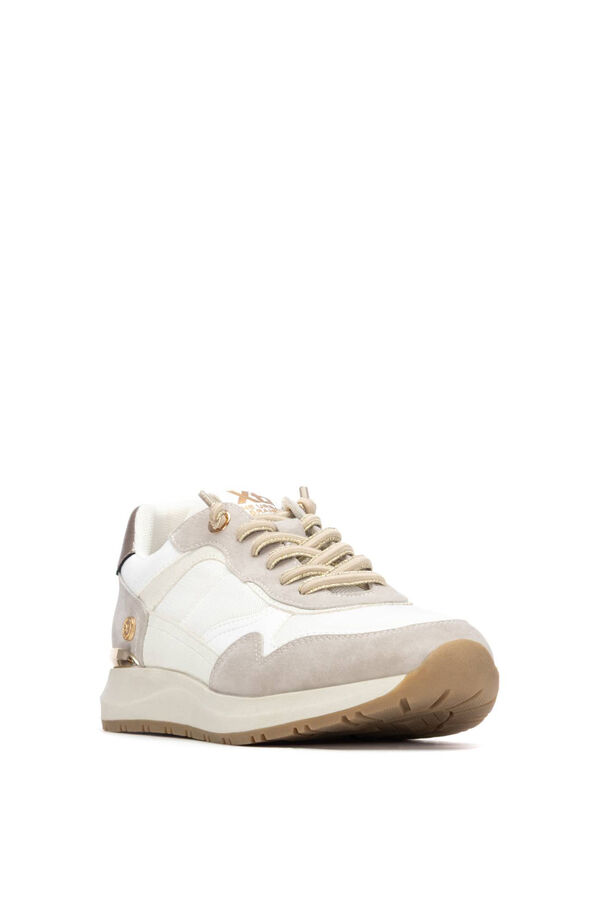 XTI Zapatilla Detalle Metalizado blanco