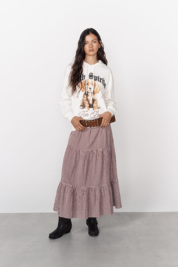 High Spirits Falda Tartan burdeos