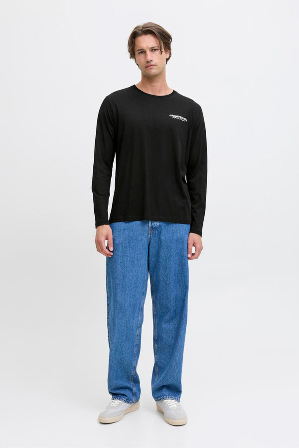 JJ REBEL Regular fit T-shirt Crna