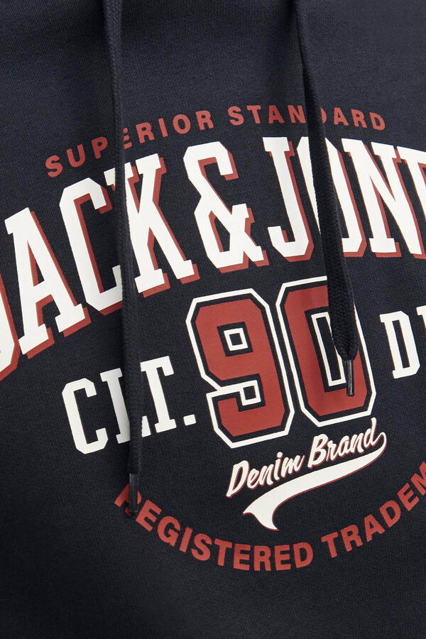 Jack & Jones Sudadera capucha estándar fit azul