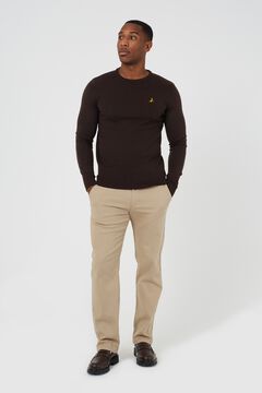 Brave Soul Jersey de cuello redondo con bordado