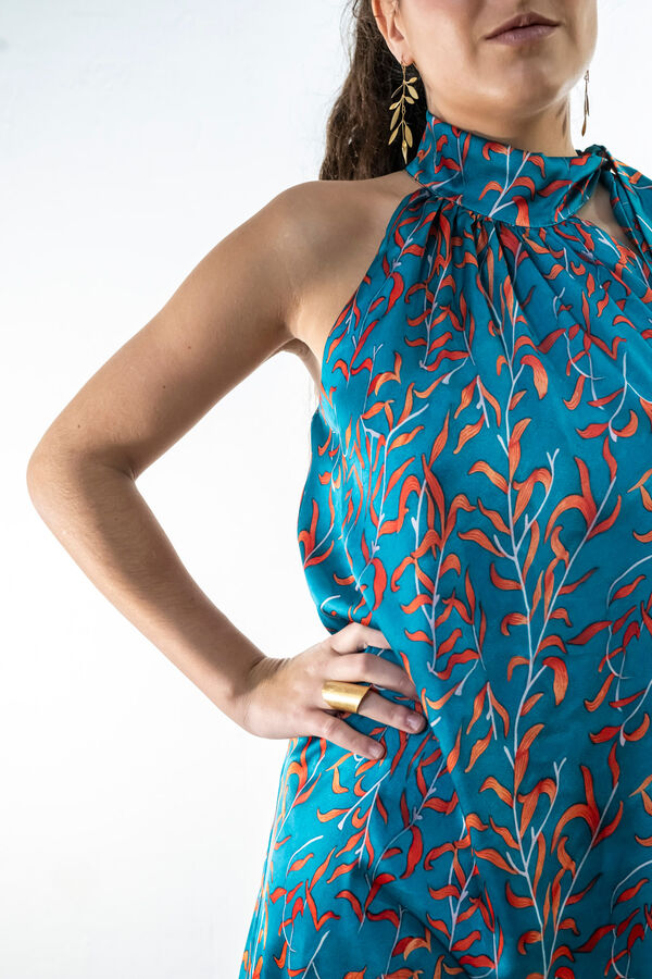 Cul Sac Halterneck short dress red