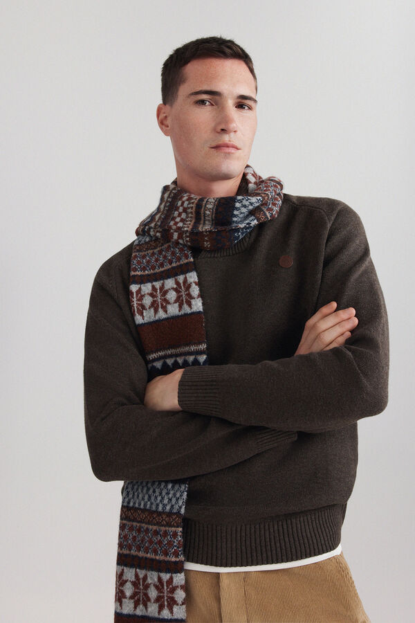 Springfield Soft smoking neck jumper brown