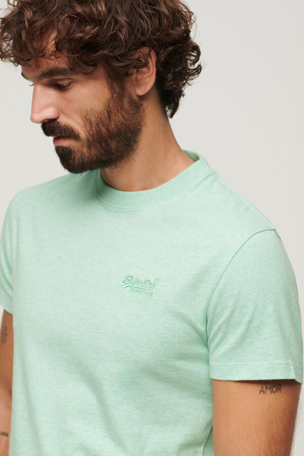 Springfield T-Shirt aus Bio-Baumwolle mit Logo Essential grey
