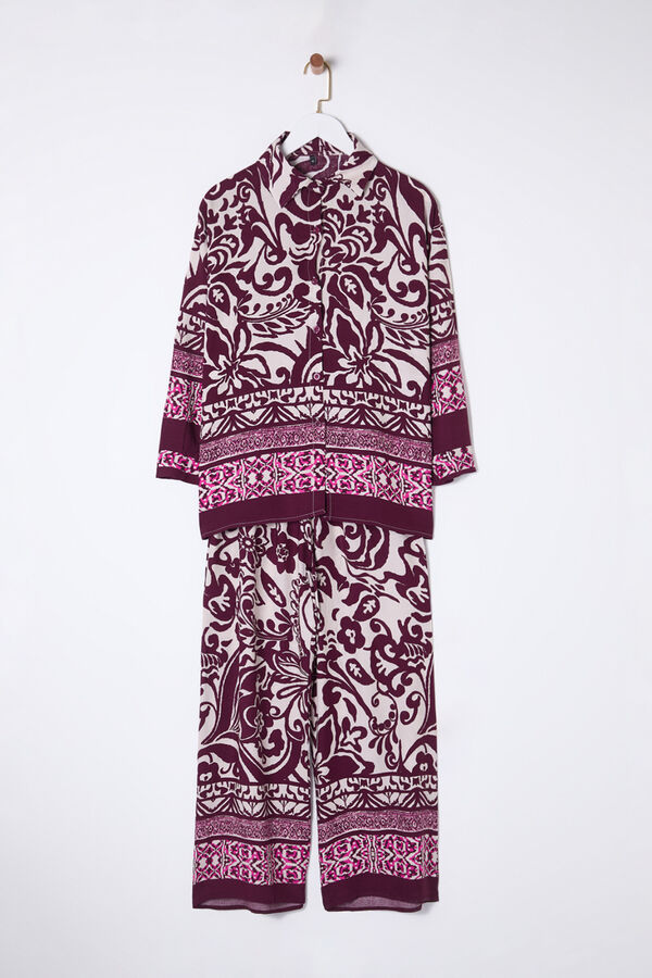 Trendyol Conjunto estampado fluido rosa