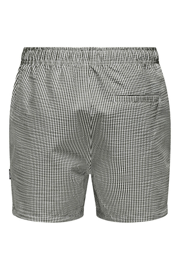 Only & Sons Junior Striped swim trunks grey