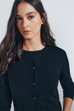 Springfield Cardigan &agrave; col rond et boutons en viscose