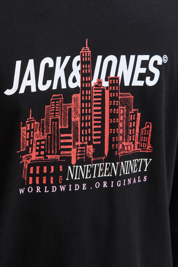 Jack & Jones T-Shirt mit normaler Passform  Schwarz