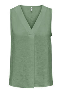 JDY Blusa mangas com prega frontal