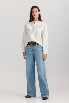 Springfield Plumetis ruffle romantic blouse