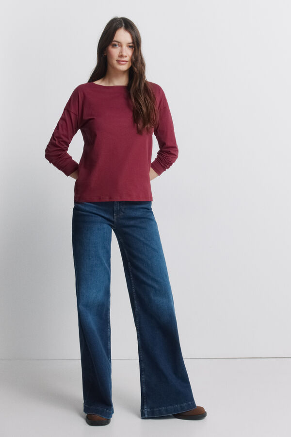 Springfield Shoulder button T-shirt beige