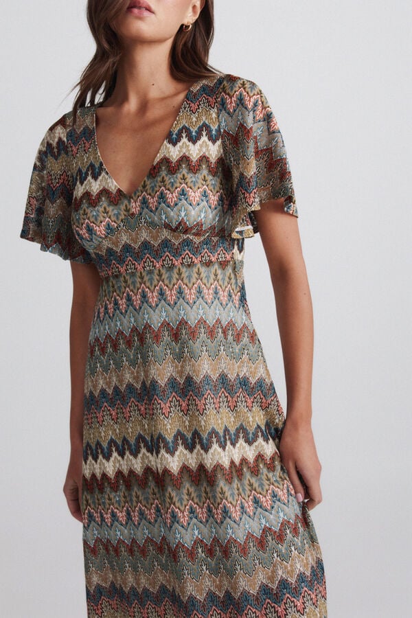 Springfield Robe midi &agrave; imprim&eacute; frise imprim&eacute;