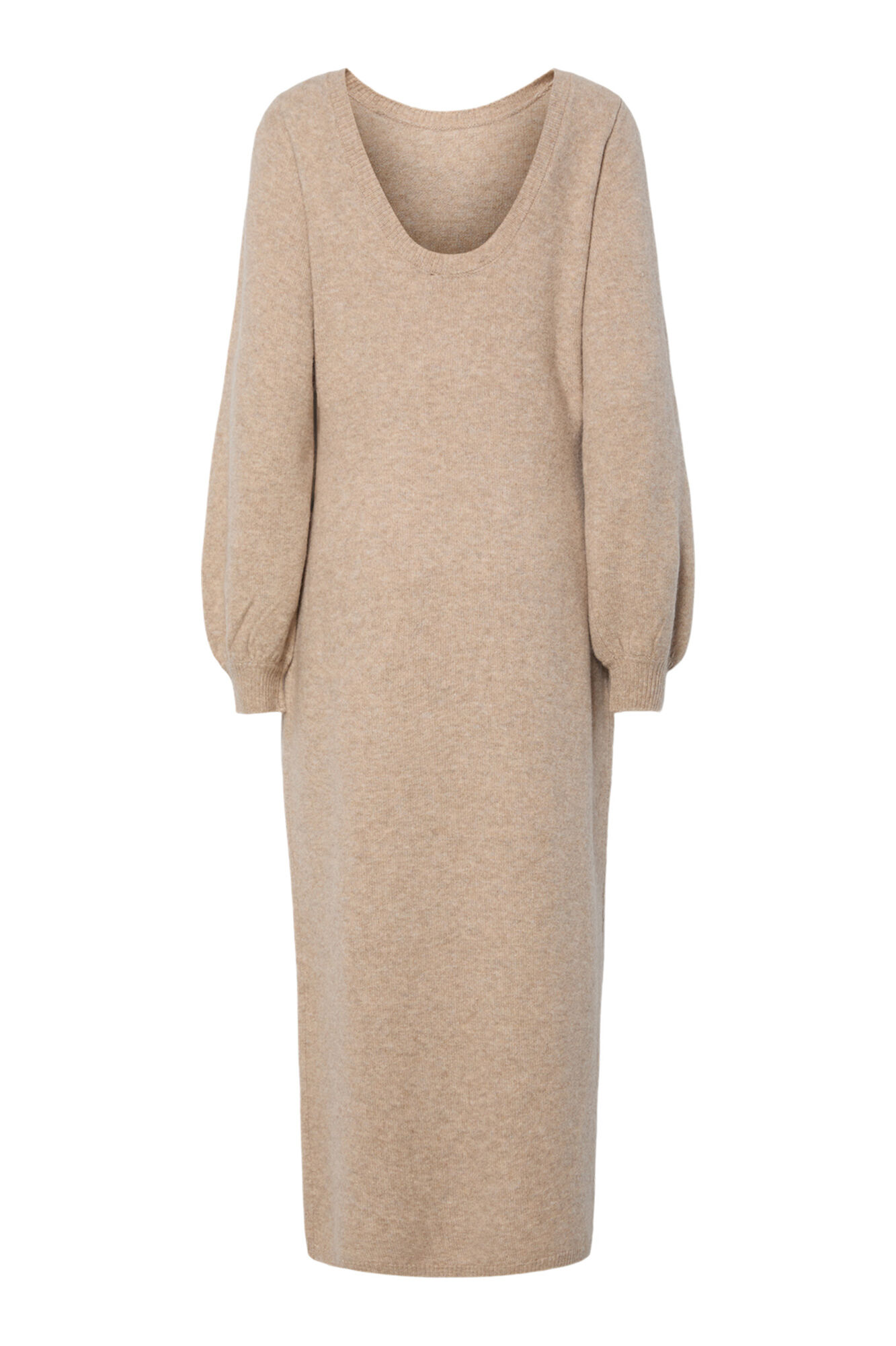 Pieces Vestido largo punto escote