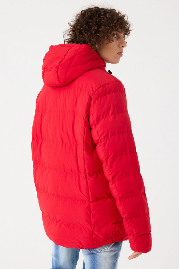 Inside Parka with hood red