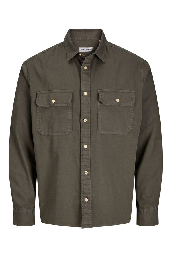 Jack & Jones Camisa estilo sarga tostado
