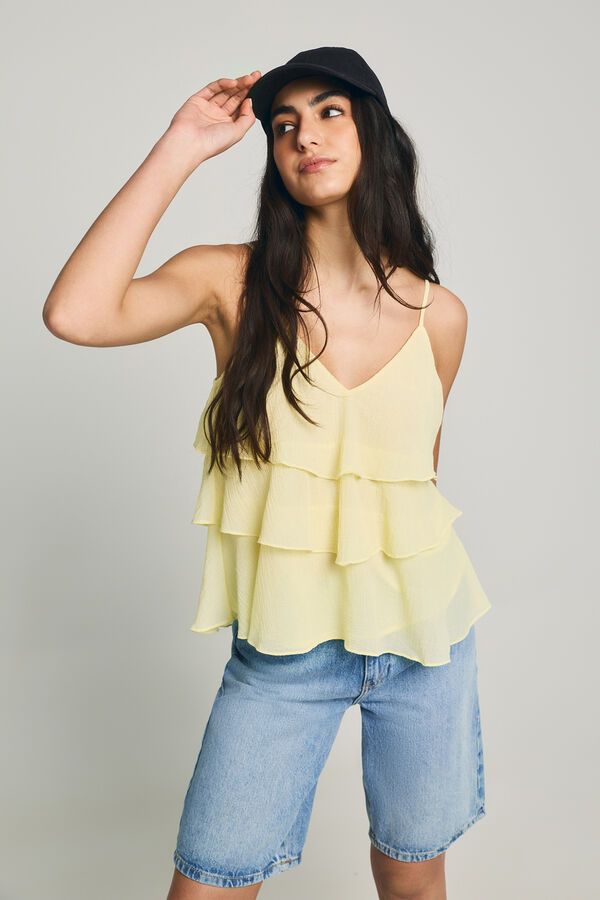Only Ruffle top printed