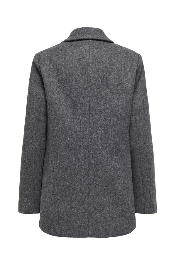 Only Sobretudo curto estilo blazer cinzento